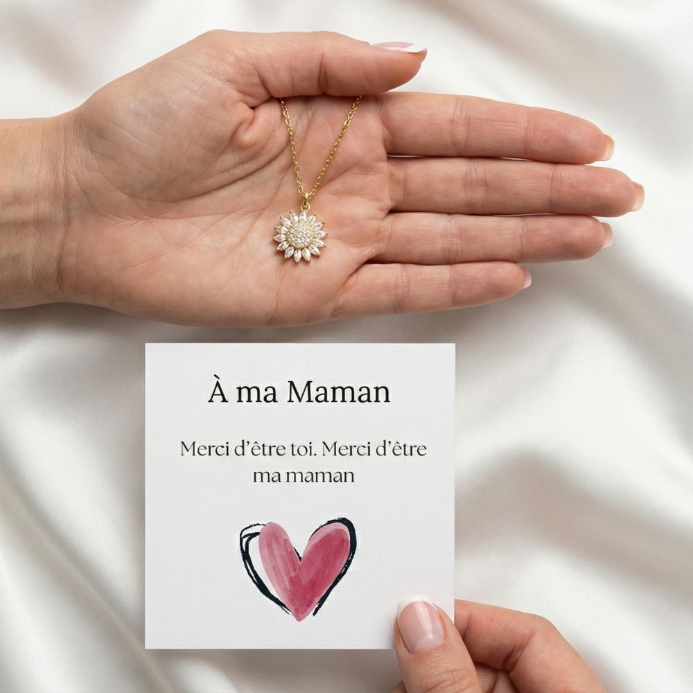 Collier anti-stress - Tournesol - Pour Maman