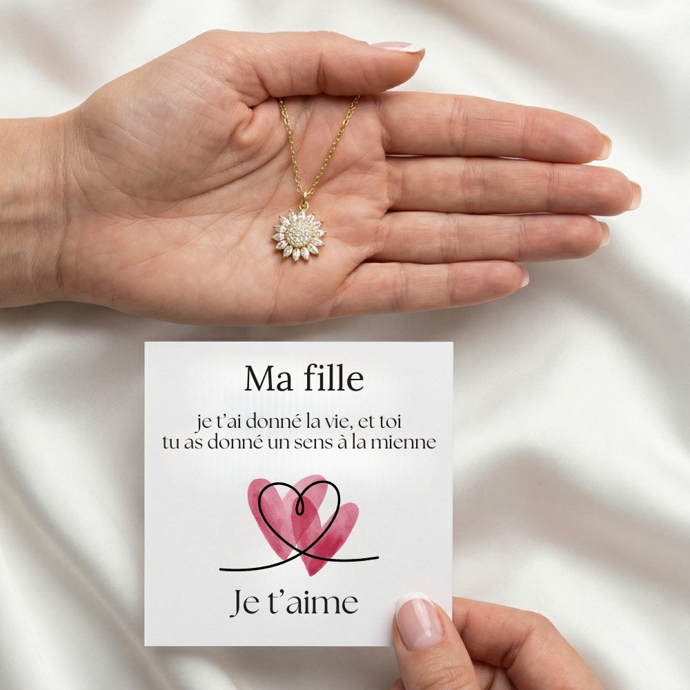 Collier anti-stress - Tournesol - Pour Ma Fille