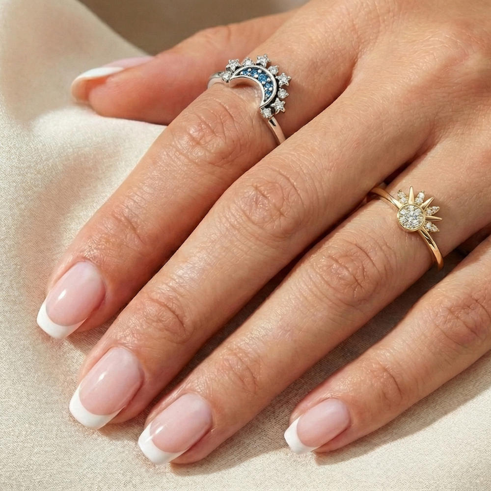 Bague Duo - Soleil & Lune - Pour Ma Fille