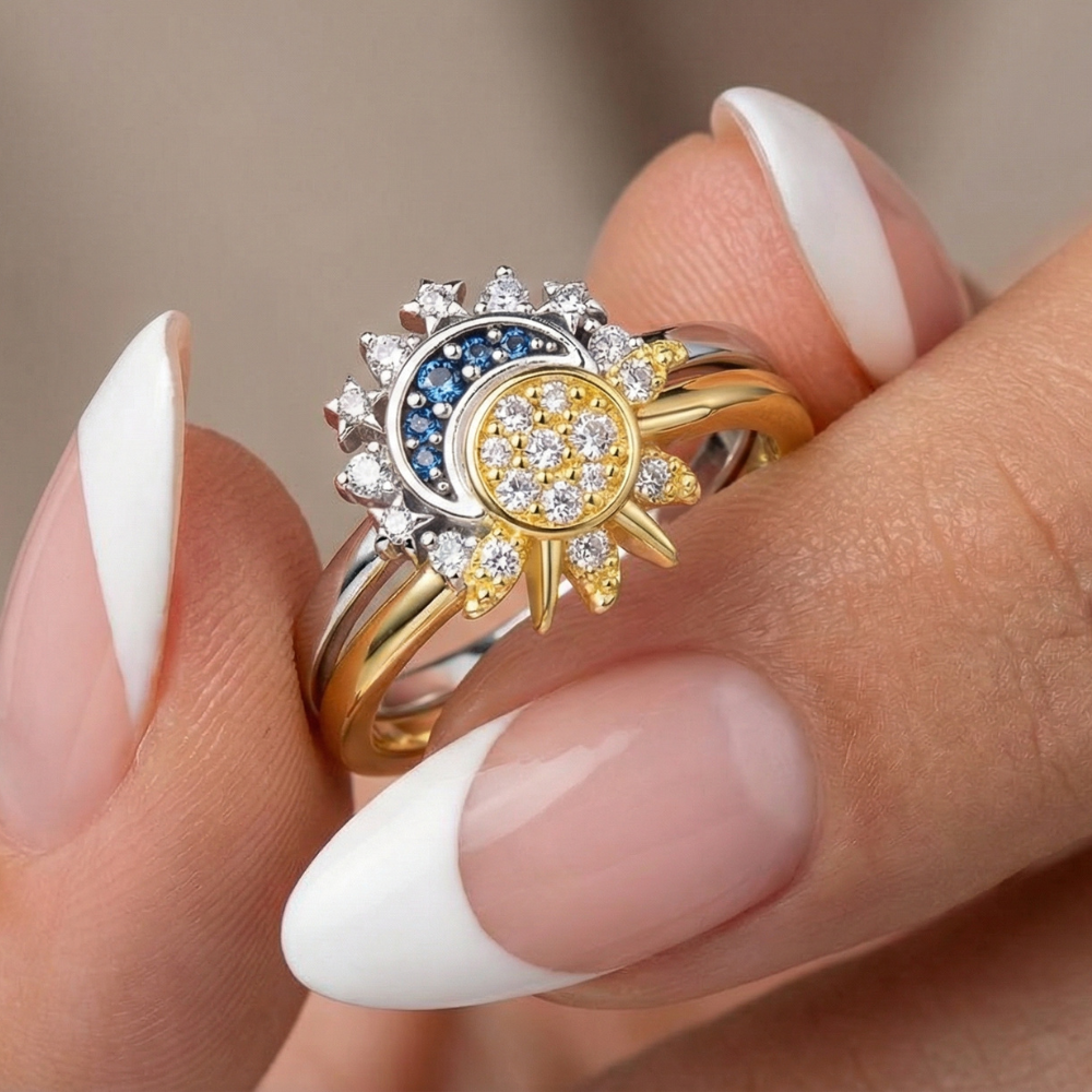 Bague Duo - Soleil & Lune - Pour Ma Fille